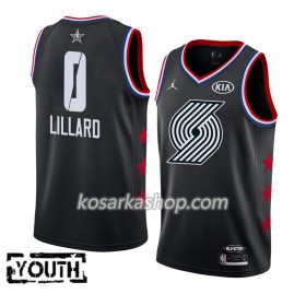 Dres Portland Trail Blazers Damian Lillard 0 2019 All-Star Jordan Brand Crna Swingman - Dječji